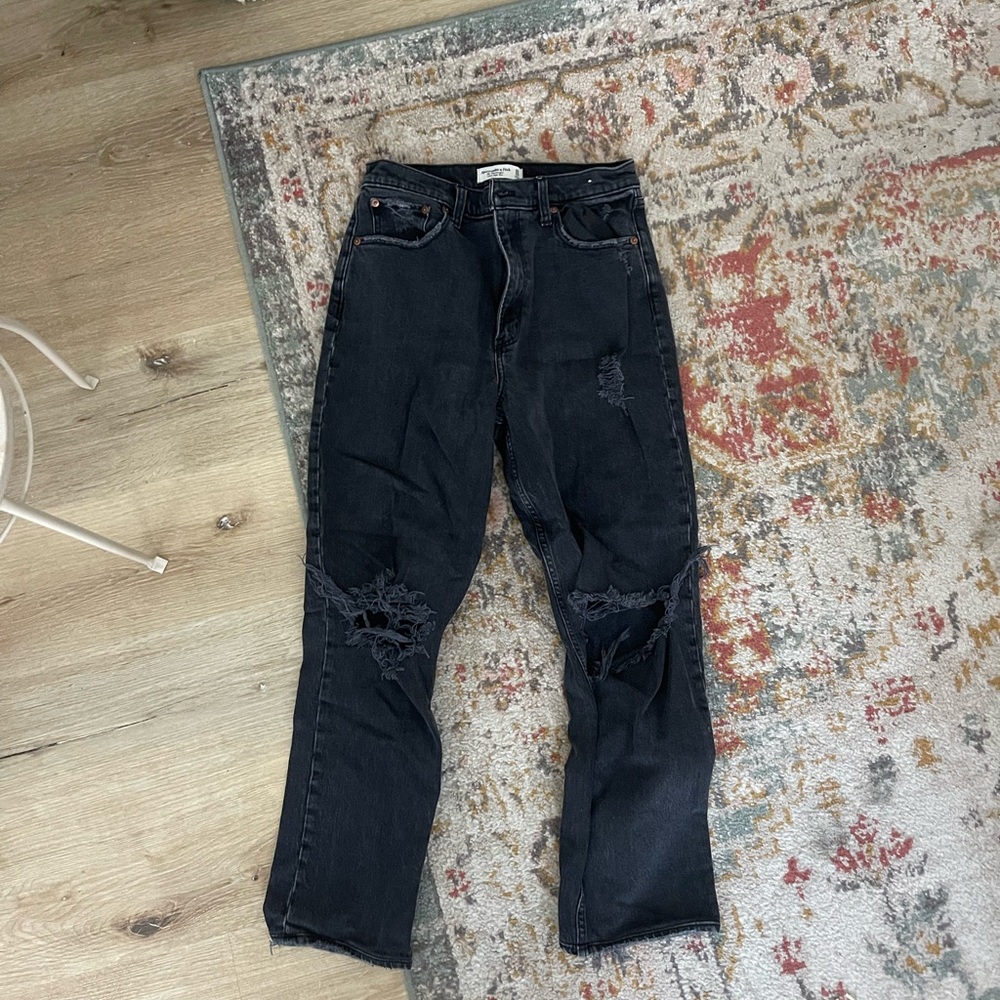 Ripped Black Abercrombie Jeans
